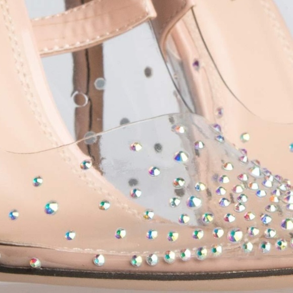 Last Size 8.5💎Rhinestone Gradient Clear PVC Heel - Picture 6 of 8